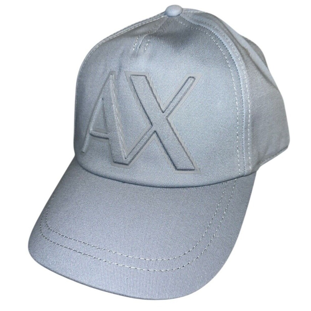 Armani Exchange A|X Gray Baseball Cap Logo Snapback One Size NWT